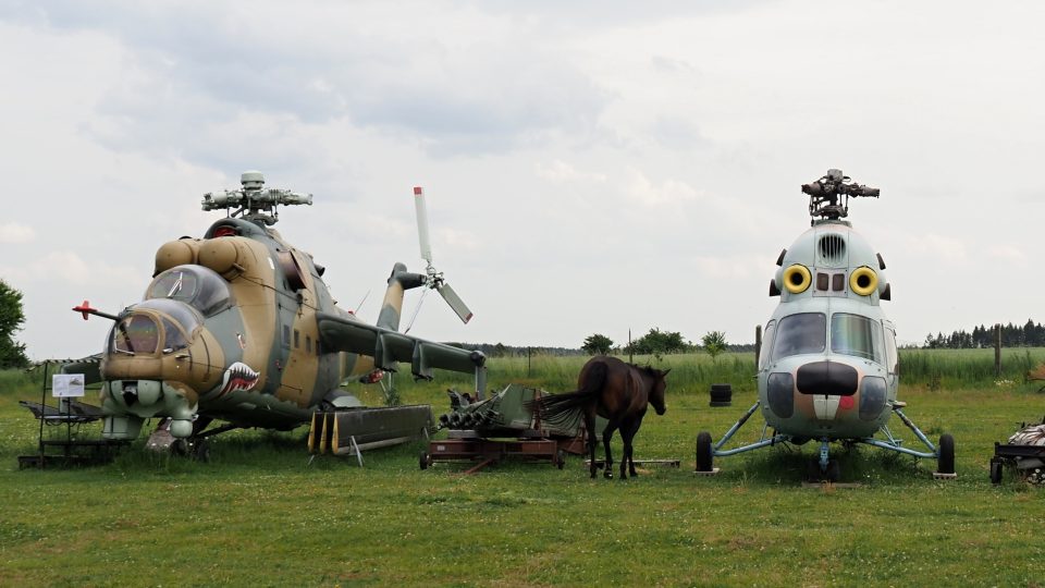 Ve sbírkách Leteckého muzea v Koněšíně jsou i bitevní vrtulníky