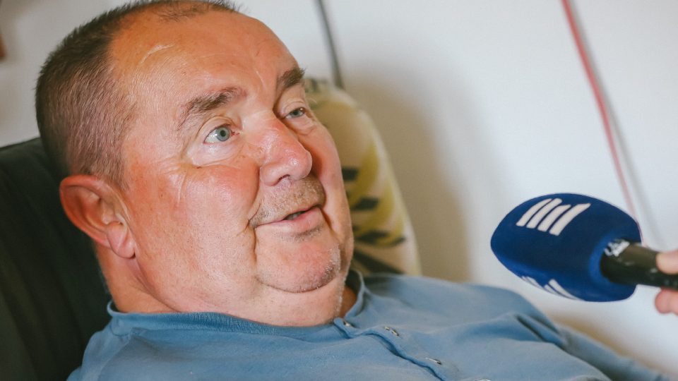 Václav Hrubý během rozhovoru | foto: Jana Volková Václav Hrubý během rozhovoru