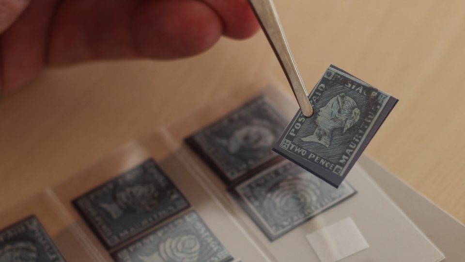 Modrý Mauritius, poštovní známka