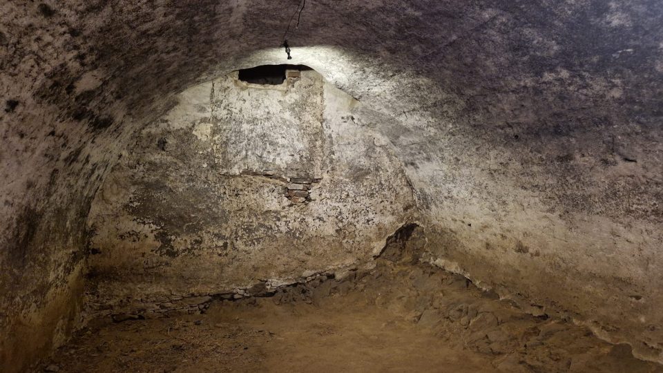 Podzemí v zámku v Brtnici