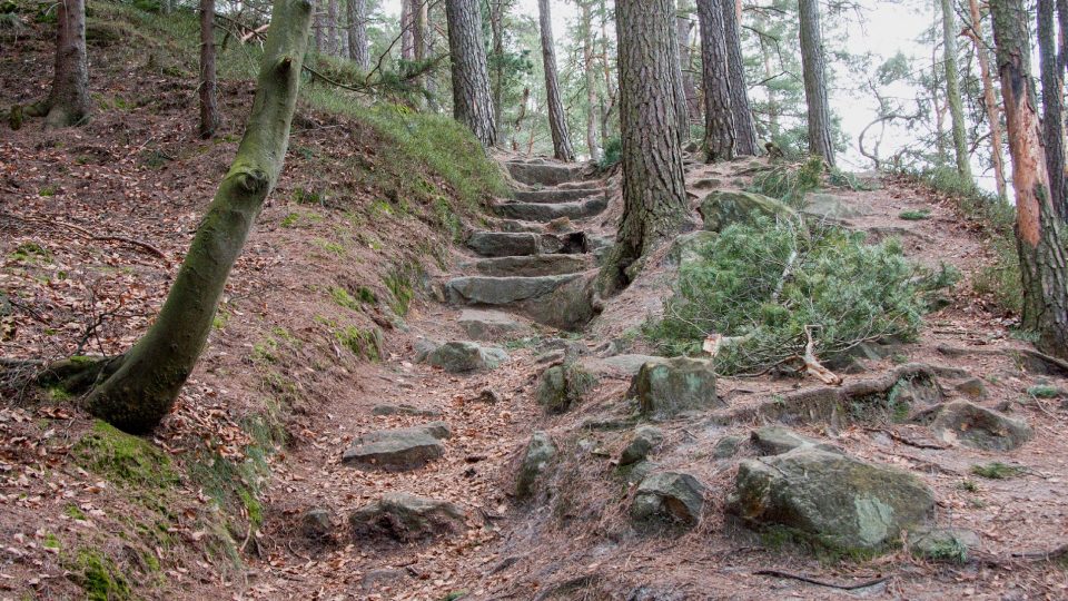 Výstup na Drábovnu je náročnější | foto: Jaroslav Hoření, Český rozhlas Výstup na Drábovnu je náročnější