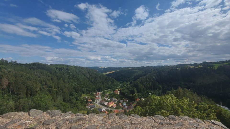 Výhled z hradu Svojanov