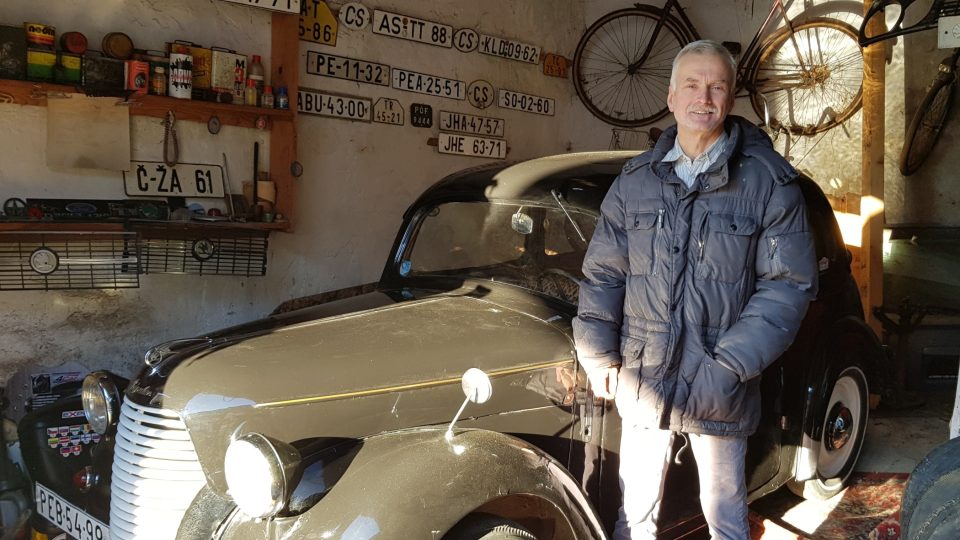 Sběratel starých automobilů Škoda Popular Milan Morava, Žirovnice