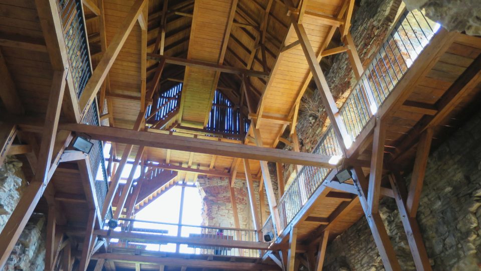 Vnitřní část renesančního paláce, vstup na vyhlídku