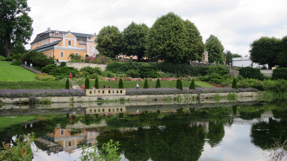 Pohled na Zámecký rybník v Nových Hradech