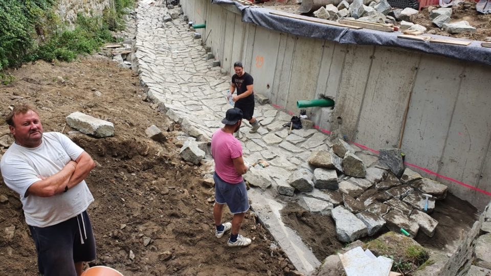 Puklice, Jihlavsko, oprava potoka