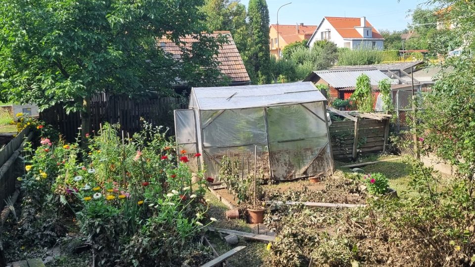 Následky bleskové povodně ve Slavonicích