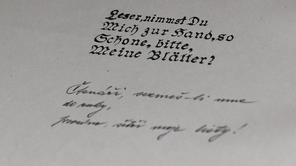 Text německého výtvarníka Hanse Canona v Jihlavě