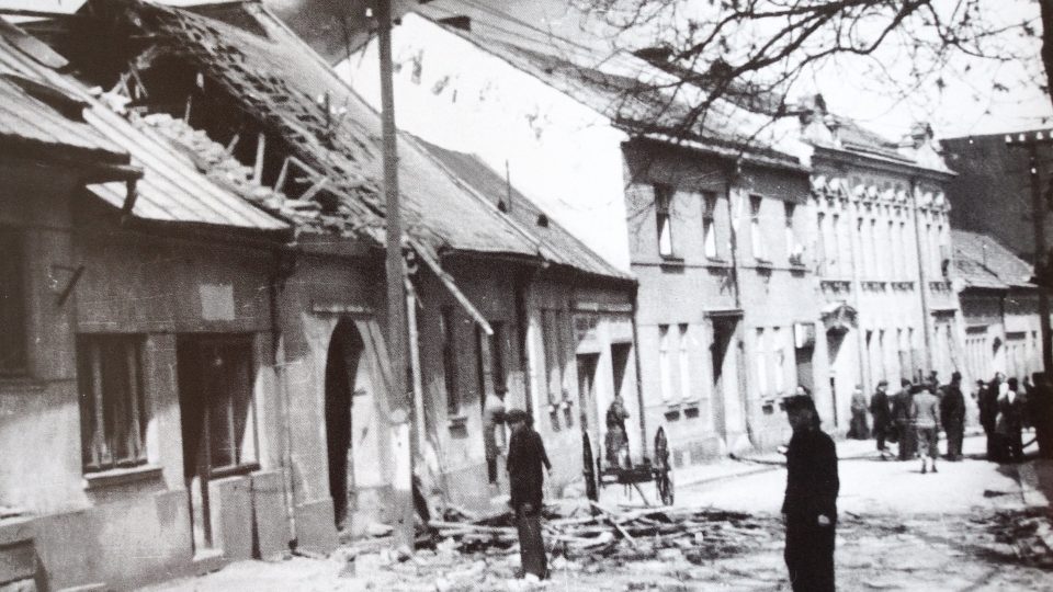 Horní ulice, Žďár nad Sázavou v roce 1945