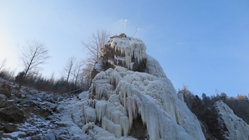 Vír (Žďársko), ledová stěna