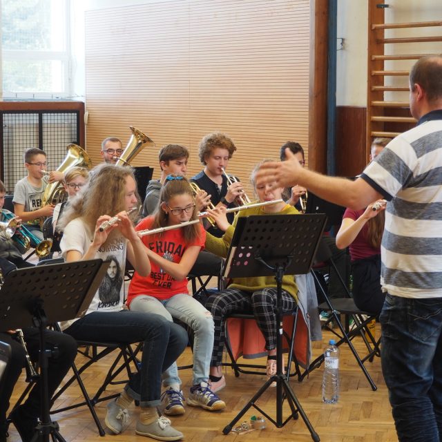 ZUŠ Bystřice nad Pernštejnem,  dechový orchestr | foto: Dáša Kubíková,  Český rozhlas,  Český rozhlas