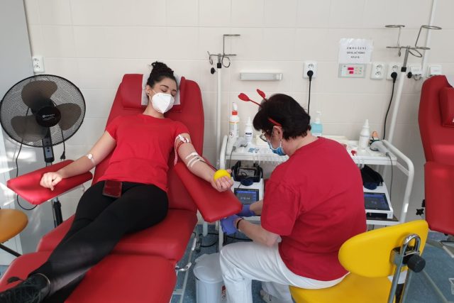 Valentýnské darování krve,  nemocnice Třebíč | foto: Daniela Brychtová,  Český rozhlas