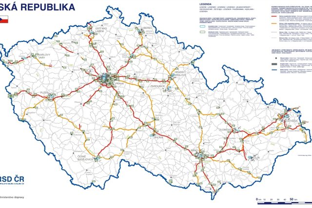 Zpoplatněné úseky silnic,  mapa | foto: Ministerstvo dopravy ČR