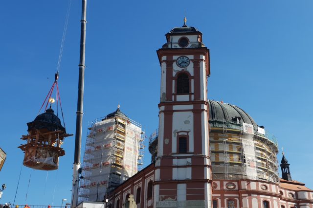 Jaroměřice nad Rokytnou,  oprava věže kostela | foto: Daniela Brychtová,  Český rozhlas,  Český rozhlas