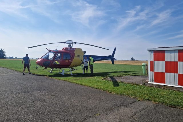 Přístroj vynese do vzduchu z chotěbořského letiště vrtulník | foto: Tereza Pešoutová,  Český rozhlas