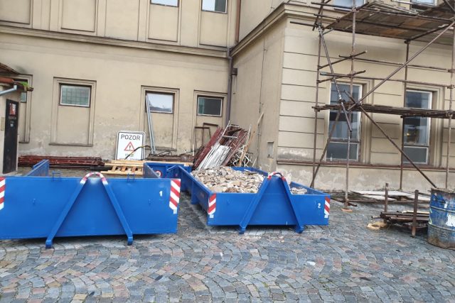 Třešť,  oprava budovy bývalé školy | foto: Daniela Brychtová,  Český rozhlas
