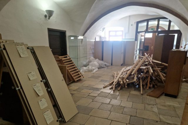 V jihlavském muzeu pokračuje rekonstrukce modernizací vstupního sálu a stavbou nového edukačního centra | foto: Tereza Pešoutová,  Český rozhlas