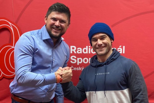 Martin Prokop a Vavřinec Hradilek ve studiu Radiožurnálu Sport | foto: Markéta Salaj Svozilová,  Český rozhlas